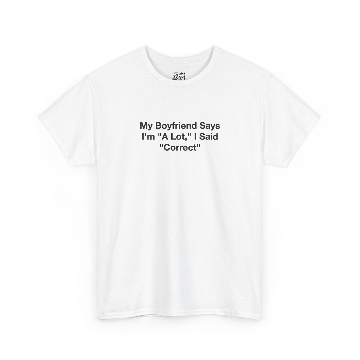 MY BOYFRIEND SAYS I'M A LOT I SAID CORRECT