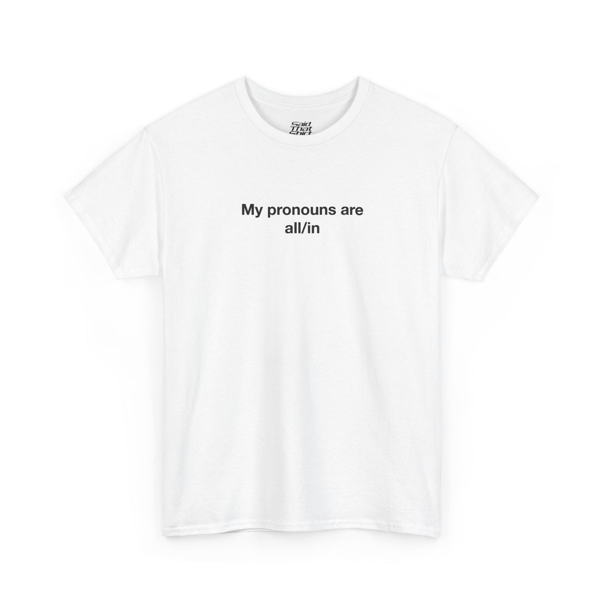 My pronouns are all/in