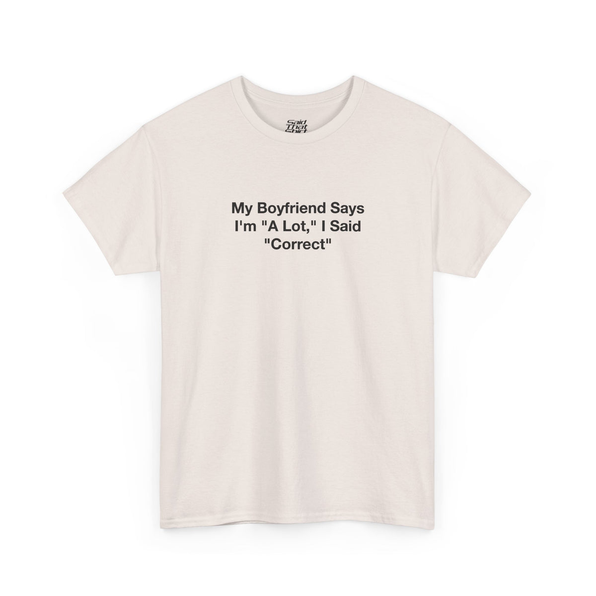 MY BOYFRIEND SAYS I'M A LOT I SAID CORRECT
